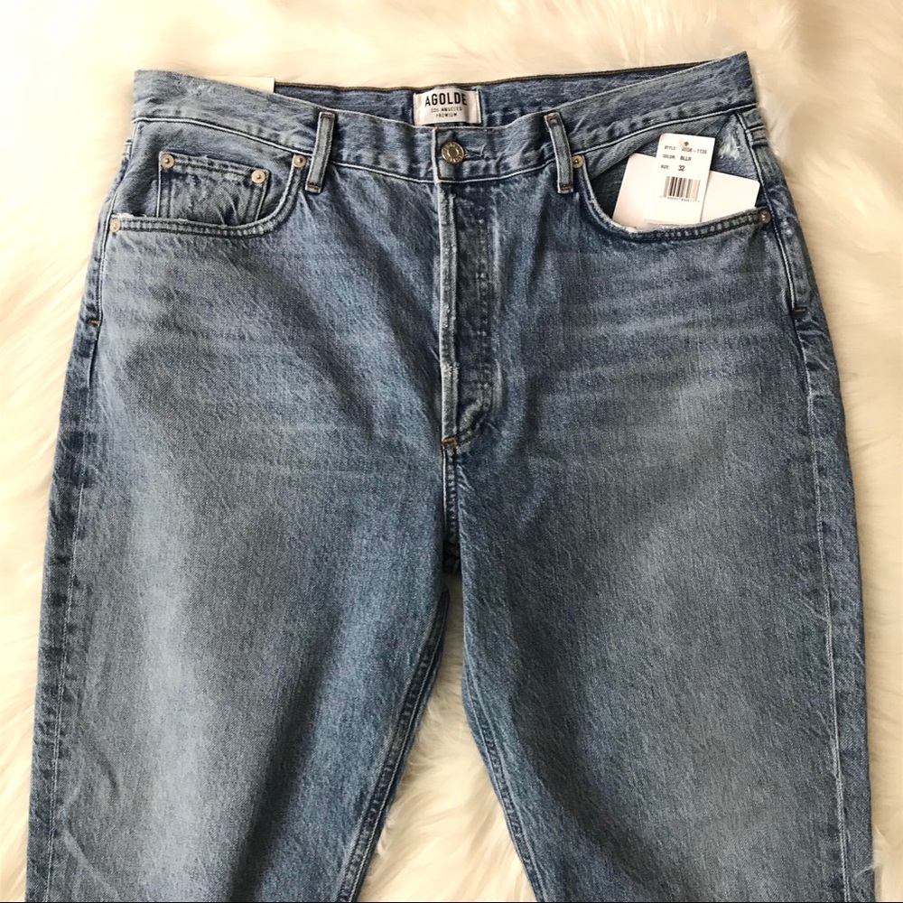 🥂SOLD AGOLDE Riley High Rise Crop Jeans in BLUR - Picture 6 of 16